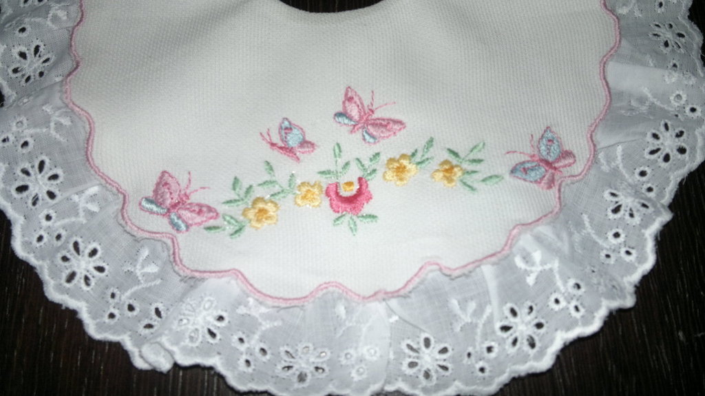 SUNOYA 2 Grembiuli Bavaglino Per Bambini 0-2 Anni - Impermeabili E Morbidi Con Tasca Raccogli-Briciole - Rosa E Bianco - 5