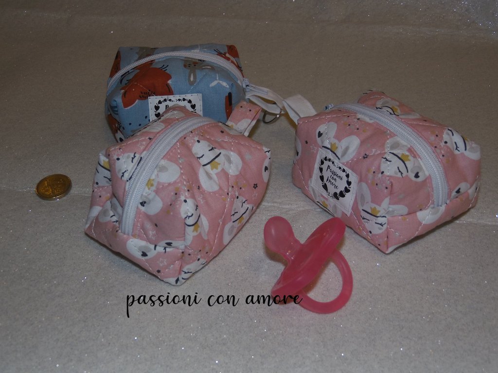 Portamonete Kawaii In Peluche Morbido Con Cerniera - Portachiavi Anime A Forma Di Animale Per Borsa - Colore Bianco Misto