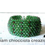                                                           Bracciale capricho con cristalli verdi