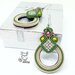 Orecchini pendenti a cerchio colorati in soutache