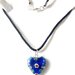 Collana cuore vetro Murano millefiori, artigianale, cordoncino, acciaio, regalo San Valentino, compleanno donna