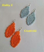 Boucles D'oreilles Crochet – Fleurs/feuilles Colorées, Perles Coton – Fait Main