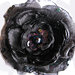 Fiore in organza nero