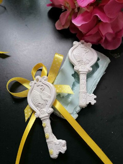 Stampo in silicone chiave cresima per colata in gesso e fimo Stampo in silicone chiave cresima per colata in gesso e fimo