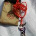 collana amuleto in filo di cotone con santino vintage 