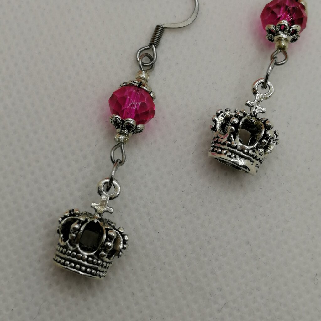 RIZILIA Orecchini A Goccia Con Zaffiro Rosa CZ A Forma Di Principessa - Placcatura Oro Bianco 18K, In Sacchetto Regalo