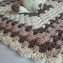 Copertina doudou uncinetto con orsetto amigurumi