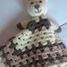 Copertina doudou uncinetto con orsetto amigurumi