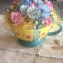 tazza decorativa fiori idea regalo compleanno ,festa mamma