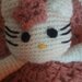 Copertina doudou uncinetto con gattina amigurumi 