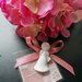 Bustina rosa antico con merletto con confetti, biglietto e gessetto a scelta