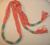 collana sciarpina arancio/verde