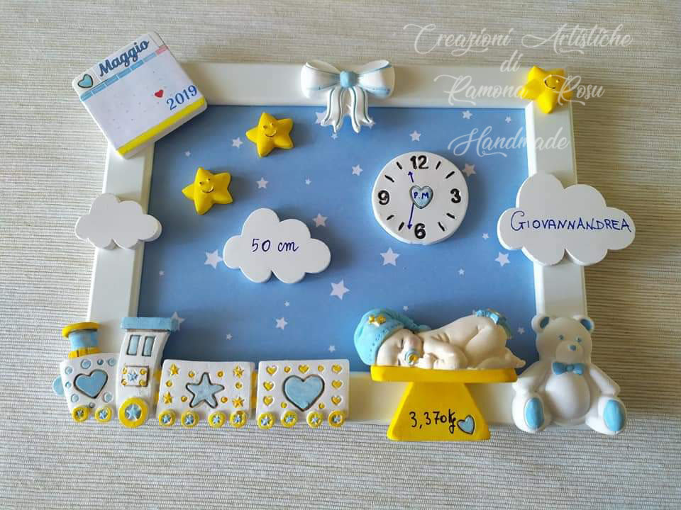 Pekiedo Cornice per Bambini con Animaletti in Legno, Quadro Portafoto Bimbi Genitori da Tavolo Scrivania, Idea Regalo Neonati Nascita