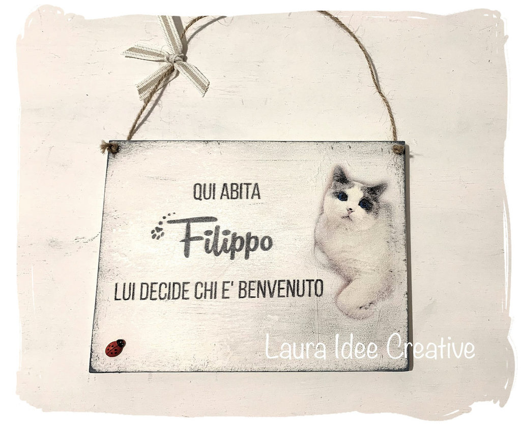 Targa Di Benvenuto In Metallo Con Bulldog Francese - SWEN Products, Decorazione Da Esterno/Interno, 28x33 Cm