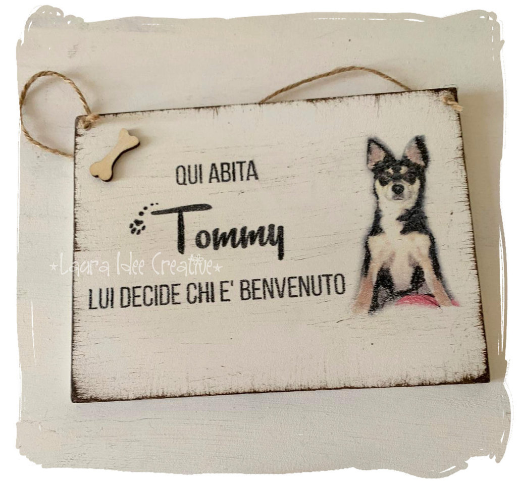CHEF ITALIANO CON targa di benvenuto, resina, 60 caratteri EUR 20,97