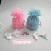 Portachiavi cappellino in lana bimbo o bimba  - bomboniera/gadget per nascita o battesimo 