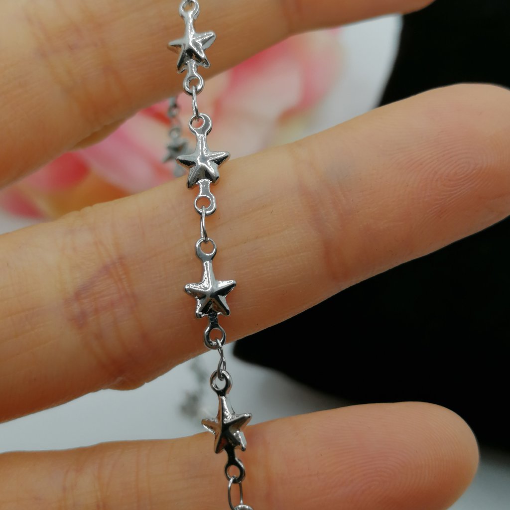 Cavigliera con catena a serpente in argento sterling