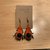 Orecchini pendenti piuma - cristallo Swarovski - peacock - arancio - summer