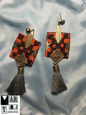 gioielleria artigianale, orecchini tradizionali online, ricami a mano , orecchini originali