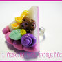 Anello TORTA CROSTA dolcetto fimo cernit kawaii