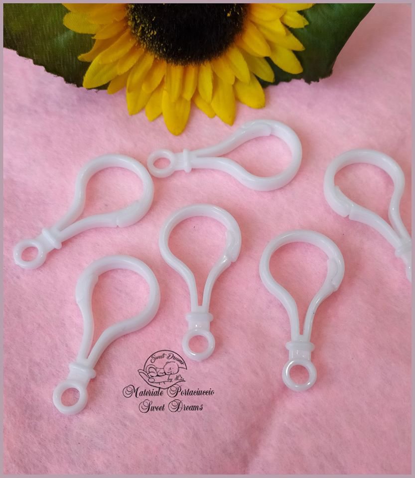 10 Pezzi Ganci In Plastica Per Guinzaglio In Gomma Da 4 Mm - Accessori Fai Da Te Per Collari E Guinzagli Per Cani