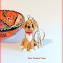 Portachiavi cane barboncino personalizzato con nome su un charm a forma di osso, idea regalo per amanti dei barboncini