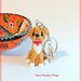 Portachiavi cane barboncino personalizzato con nome su un charm a forma di osso, idea regalo per amanti dei barboncini