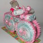 Torta di Pannolini Pampers Moto bicicletta peluche idea regalo nascita battesimo baby shower