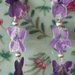 ORECCHINI pendenti lunghi con tre violette vere 