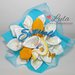Torta di Pannolini Pampers mazzo di Fiori bouquet + BAVAGLINO- idea regalo, nascita, battesimo, compleanno