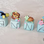 Cake topper cubi tema mare con pesci, tartaruga e tesoro sommerso per bimba