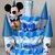 Torta di Pannolini Pampers Castello peluche Topolino maschio azzurro idea regalo originale e utile nascita battesimo baby shower