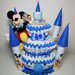 Torta di Pannolini Pampers Castello peluche Topolino maschio azzurro idea regalo originale e utile nascita battesimo