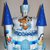 Torta di Pannolini Pampers Castello + bavaglino personalizzato Topolino maschio azzurro idea regalo originale e utile nascita battesimo