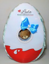 Torta di Pannolini Ovetto con sorpresa Doudou idea regalo originale utile nascita battesimo maschio femmina unisex cioccolatino