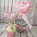 Vaso decorativo con cuore in stoffa stampata rosa Frase personalizzabile IDEA REGALO VASI CUORI 