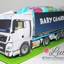 Torta di Pannolini Pampers CAMION TIR idea regalo nascita battesimo baby shower maschio camionista