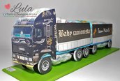 Torta di Pannolini Pampers CAMION TIR RIMORCHIO PERSONALIZZATO idea regalo nascita battesimo baby shower maschio camionista