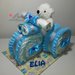 Torta di pannolini TRICICLO Pampers + peluche Idea regalo nascita battesimo baby shower