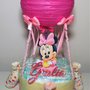 Torta di Pannolini Pampers MONGOLFIERA Minnie idea regalo nascita battesimo baby shower