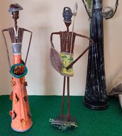 Coppia statua africana uono e donna 