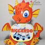 Torta di Pannolini Pampers Baby Dry DRAGO / DINOSAURO idea regalo nascita battesimo baby shower