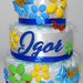 Torta di Pannolini Pampers Fiori Primavera idea regalo, nascita, battesimo, compleanno, baby shower