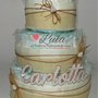 Torta di Pannolini Pampers Country Chic idea regalo, nascita, battesimo, compleanno, baby shower