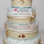 Torta di Pannolini Pampers Country Chic idea regalo, nascita, battesimo, compleanno, baby shower