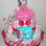 Torta di Pannolini principessa MINNIE AURORA ELSA ecc femmina Pampers Baby Dry idea...