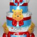 Torta di pannolini Pampers Winnie the Pooh maschio idea regalo nascita battesimo baby shower