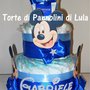 Torta di pannolini Pampers Topolino maschio idea regalo nascita battesimo baby shower