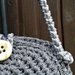 Borsa in fettuccia lurex/cotone/lycra nuova crochet natura made in Italy Pirite