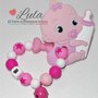 Gioco dentizione Massaggiagengive BAMBINA in silicone alimentare PERSONALIZZABILE CON INIZIALE idea regalo nascita battesimo baby shower